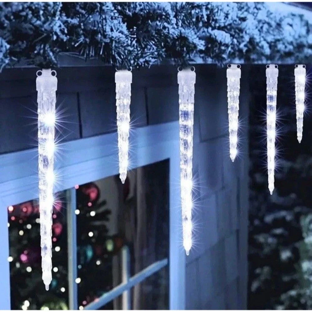 20 Tubes Meteor Shower Rain Lights Drop Icicle Falling String Light Christmas